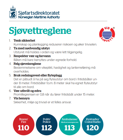 sjøvettregler